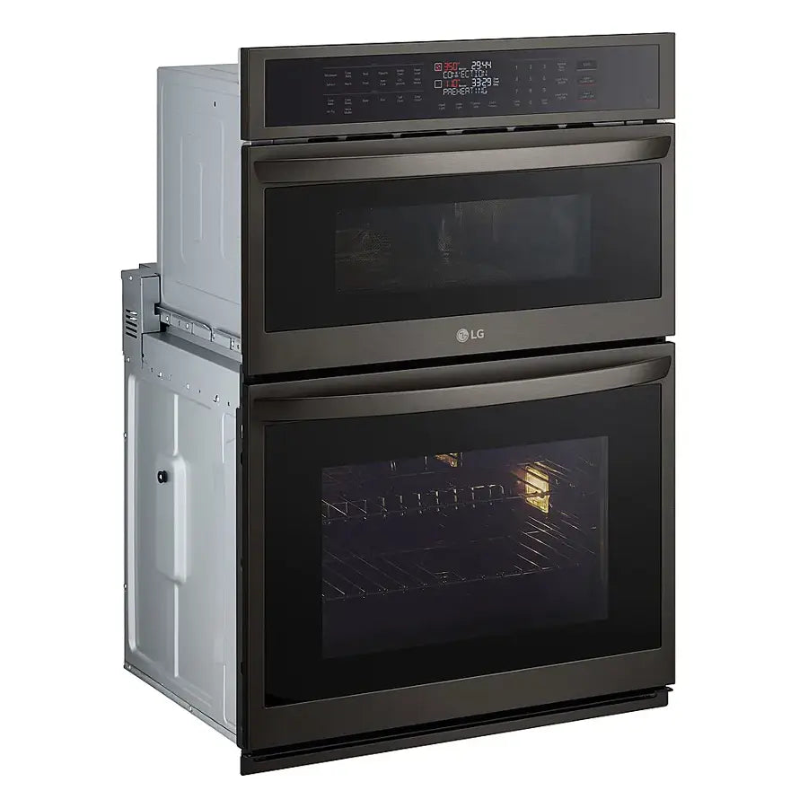 LG Smart Combination Wall Oven with Convection and Air Fry - Black Stainless