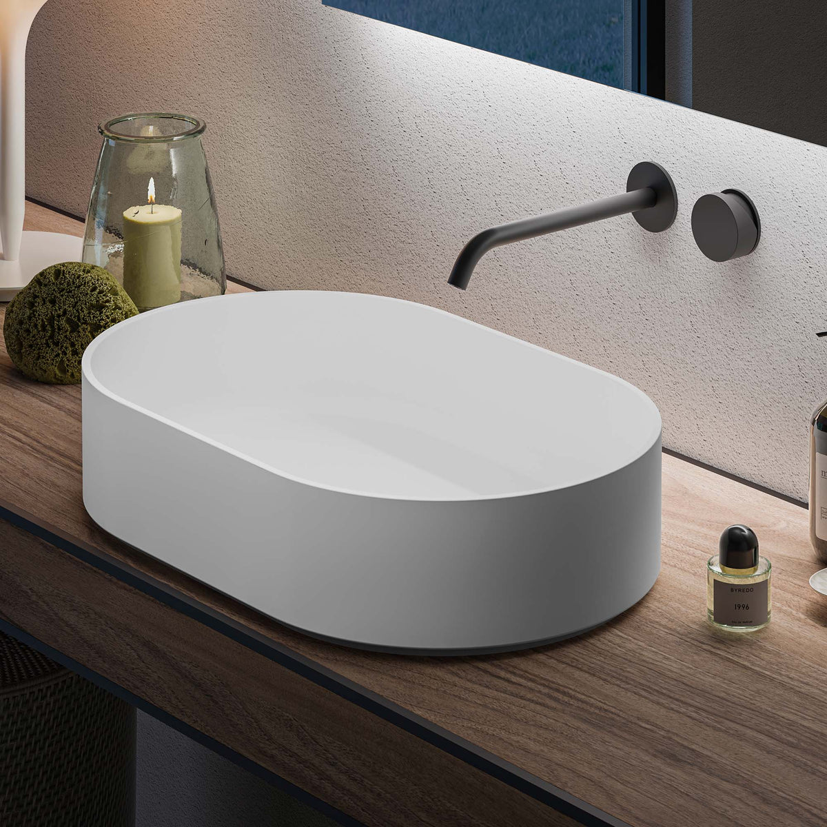 RUVATI RVB2550WH Matte White epiStone Modern Bathroom Vessel Sink