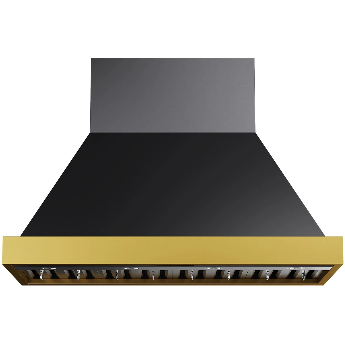 KUCHT KRH48TG 48&quot; Gemstone Pro-Style Range Hood-Dark Stainless Steel with Gold