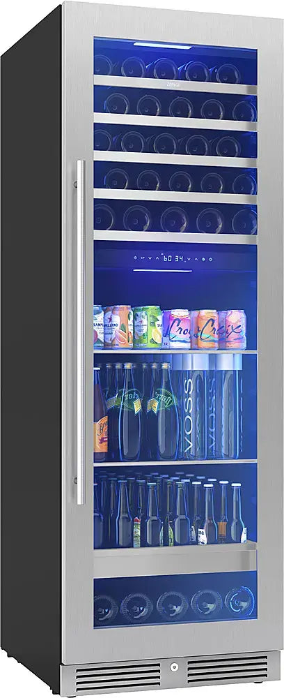ZEPHYR PRWB24F02BG 24&quot; Full Size Dual Zone Wine &amp; Beverage Cooler