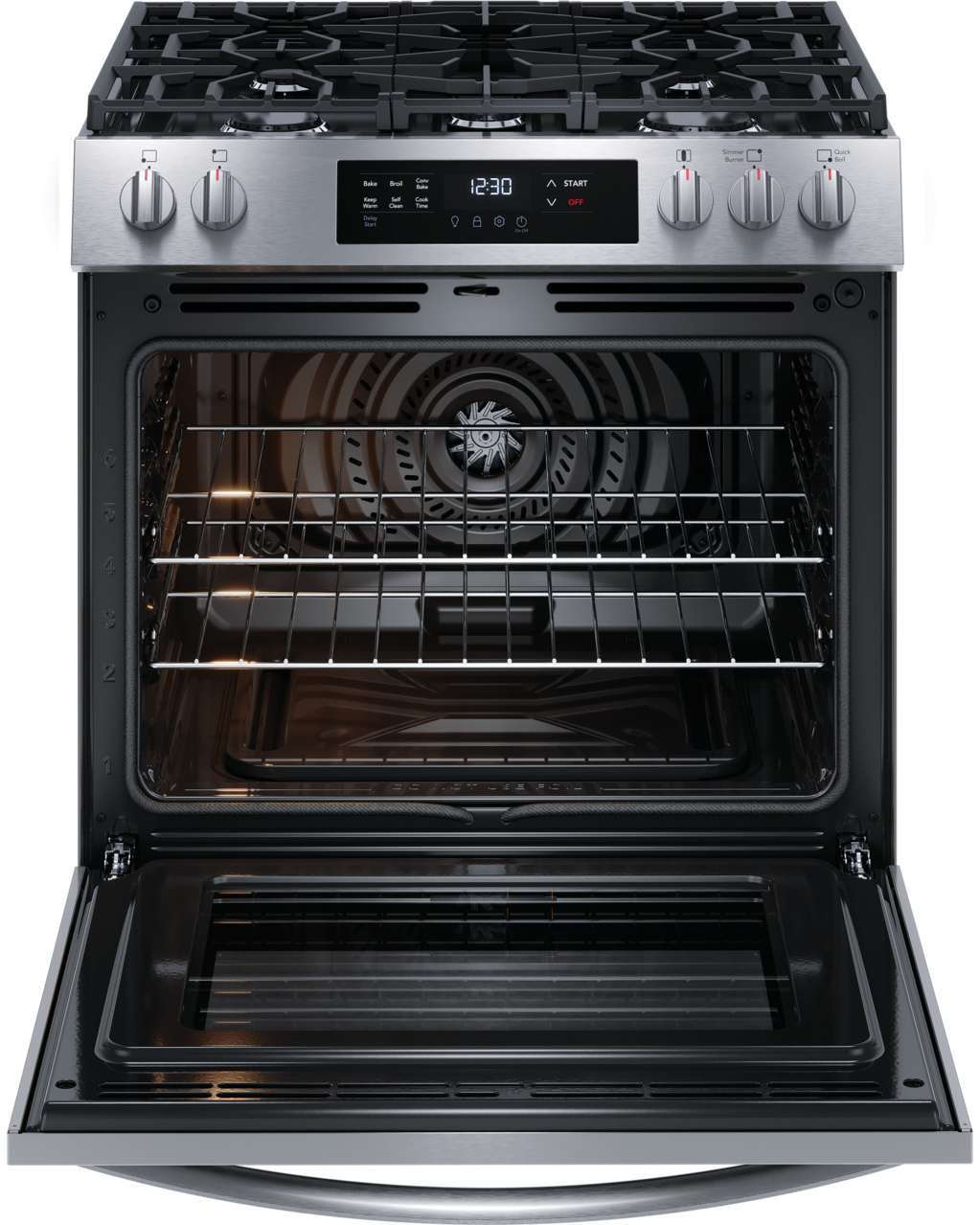 FRIGIDAIRE FCFG3083AS 30&quot; Front Control Gas Range with Convection Bake