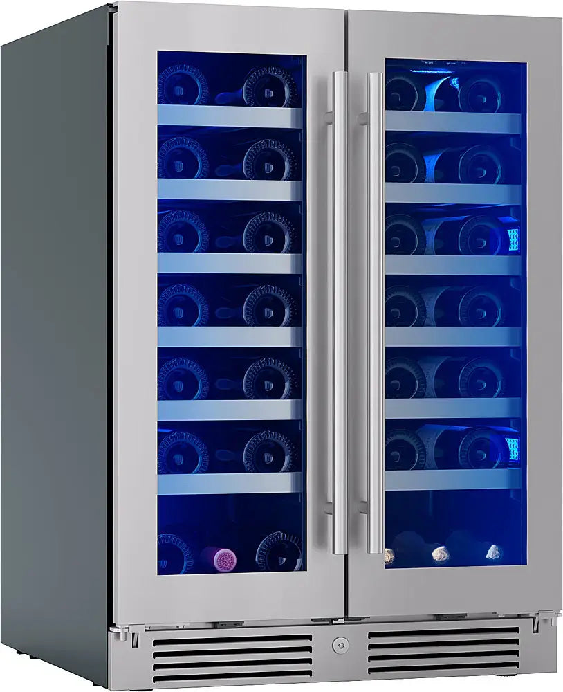 ZEPHYR PRW24C32CG 24&quot; French Door Dual Zone Wine Cooler