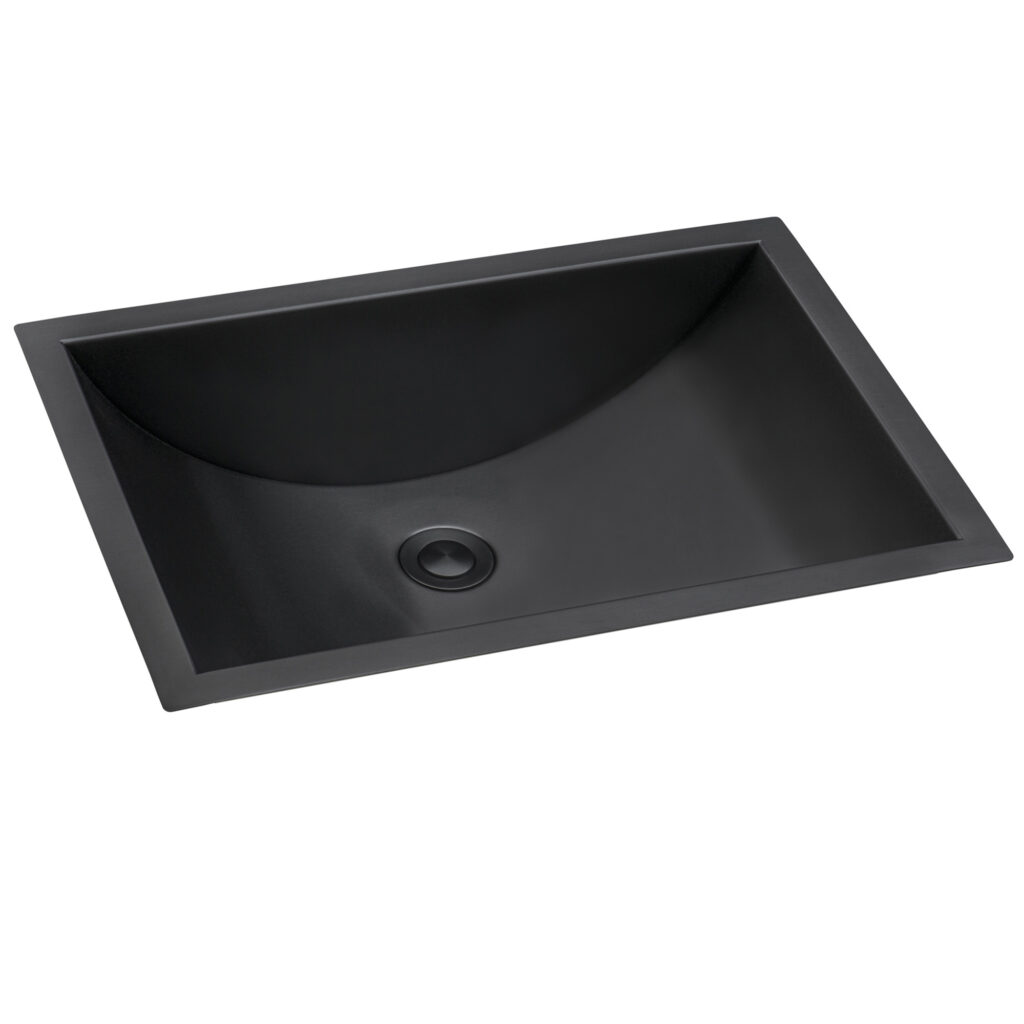 RUVATI RVH6107BL 16 x 11 inch Gunmetal Black Undermount Sink Stainless Steel