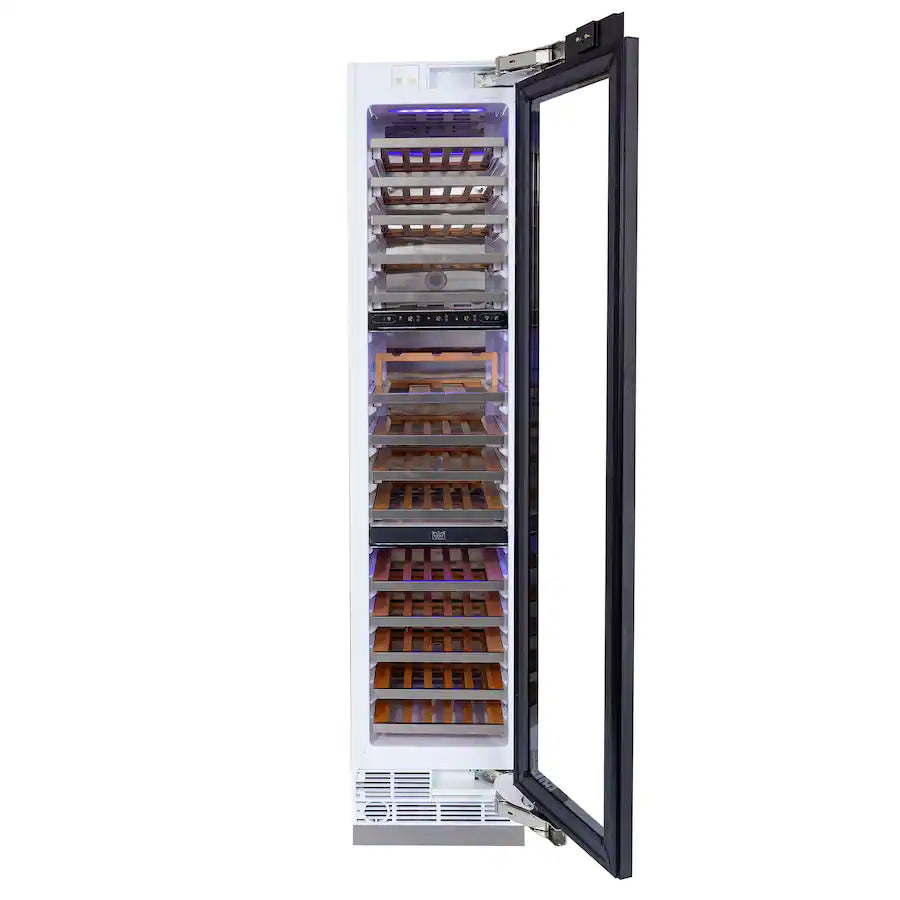 KUCHT K180W 18-in Built-in Panel Ready Three Zones Wine Cooler - Custom Panel Ready