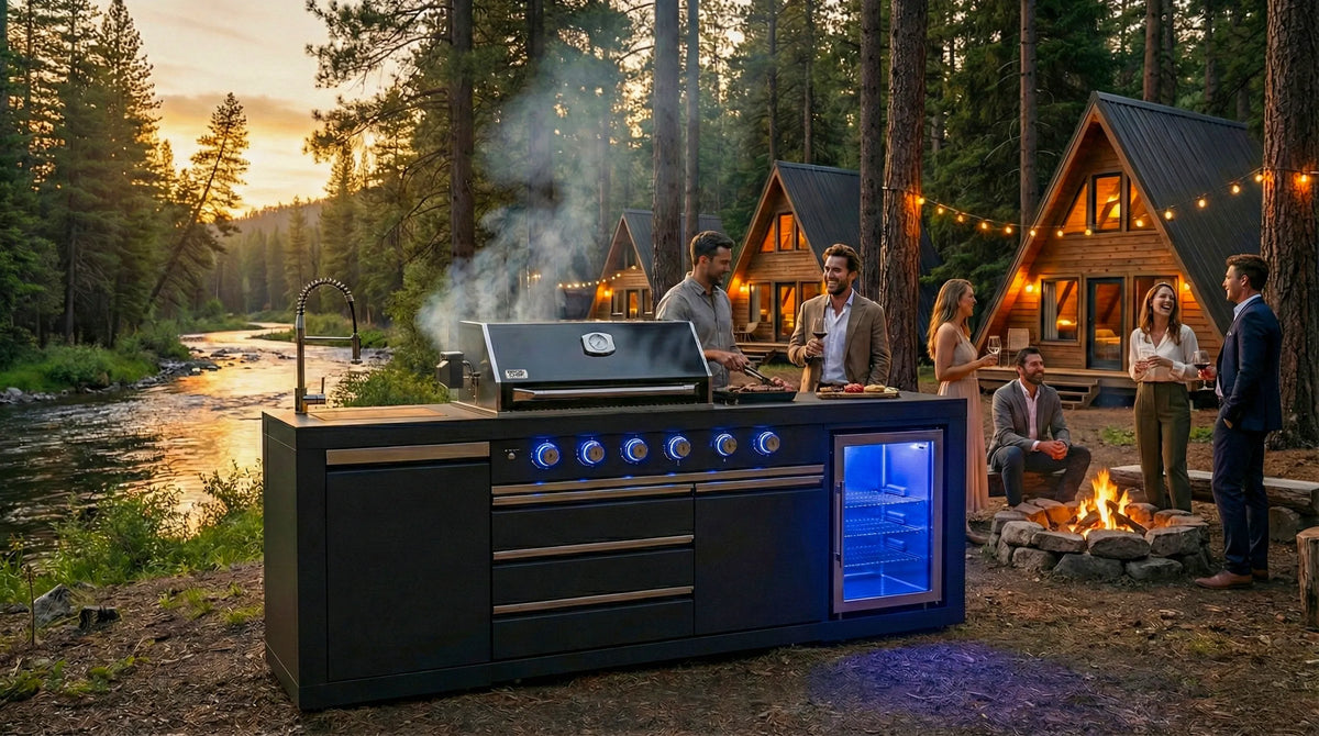 BROIL CHEF Yosemite 6 Burner Black S/S Suite