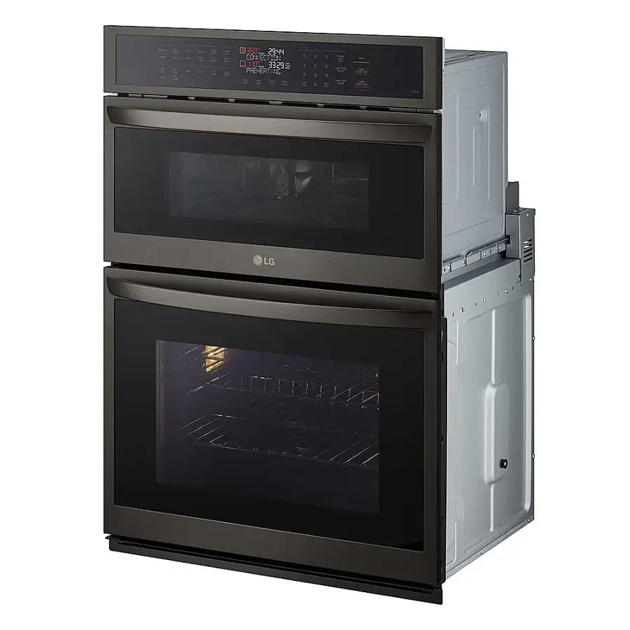 LG Smart Combination Wall Oven with Convection and Air Fry - Black Stainless