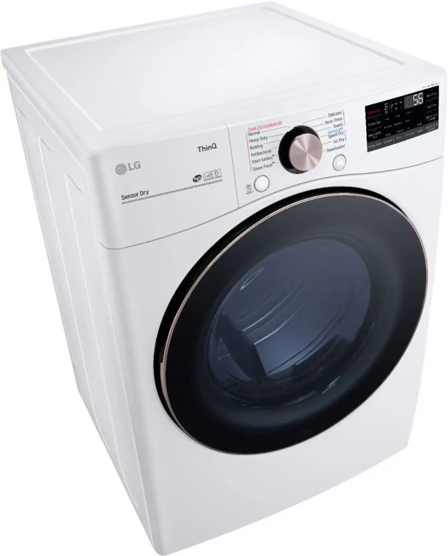 LG 7.4 cu. ft. Large Capacity Front Load Electric Dryer - White