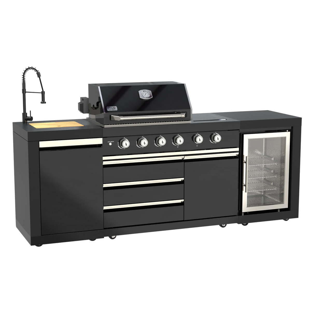 BROIL CHEF Yosemite 6 Burner Black S/S Suite