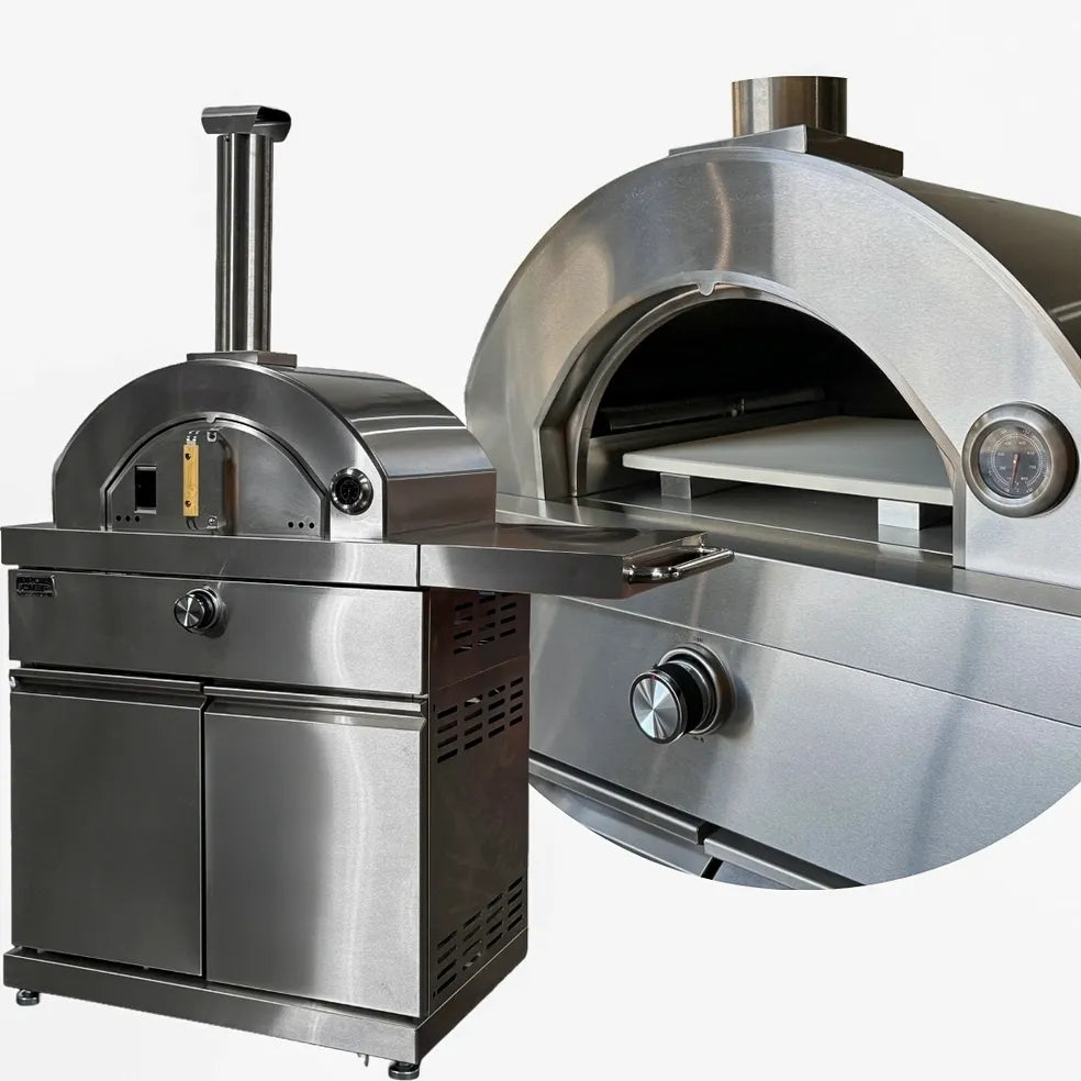 BROIL CHEF Yosemite 8 Burner Classic S/S Pizza Oven Modular Suite