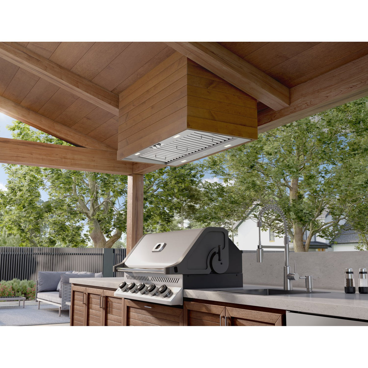 ZEPHYR AK9858BS Spruce Insert Outdoor 60" LED 1200 CF - Stainless