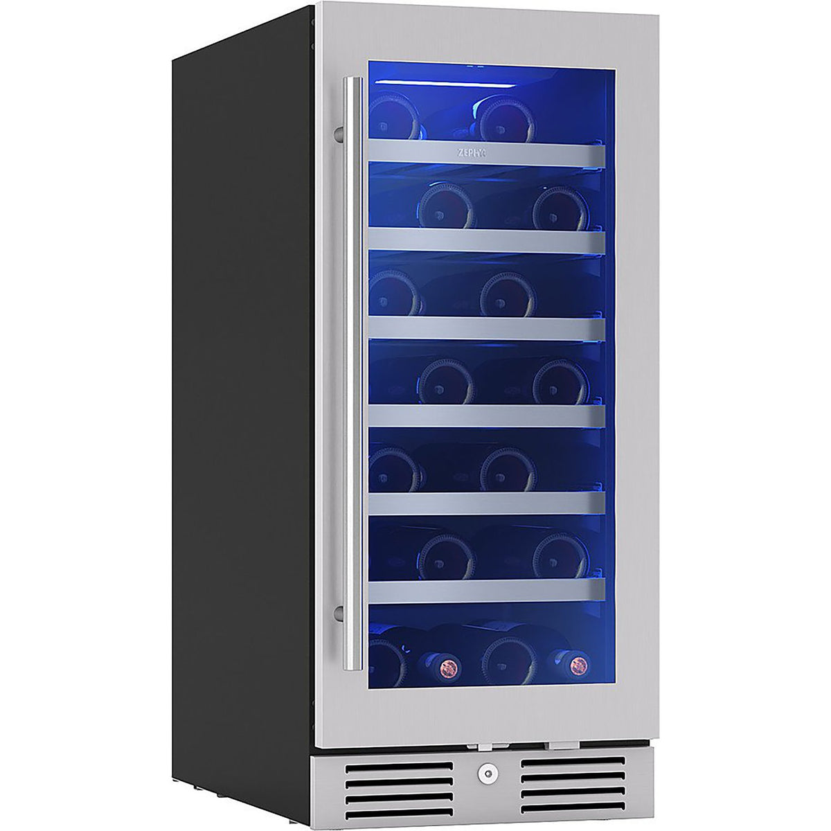 ZEPHYR PRW15C01CG Wine Cooler 15", Reversible, Single Zone