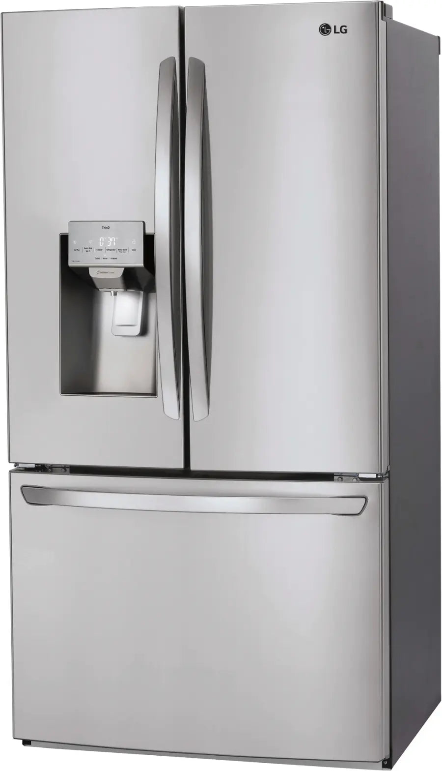 LG 28 cu. ft. 3 Door French Door, Standard Depth, Ice and Water with Single Ice Maker