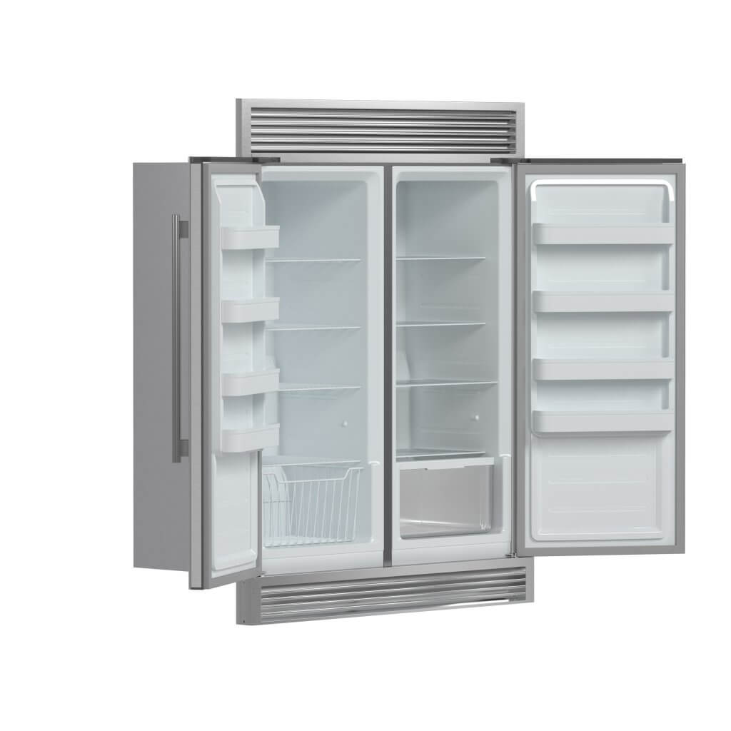 FORNO Rizzuto 2-Piece 56-Inch Convertible Refrigerator, 27.6 cu.ft. with Decorative Grill – 60-Inch Wide