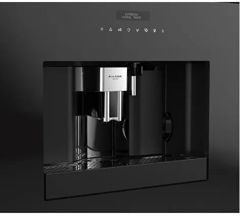 FULGOR MILANO F7BC24B1 24&quot; BUILT-IN COFFEE MACHINE BLACK GLASS