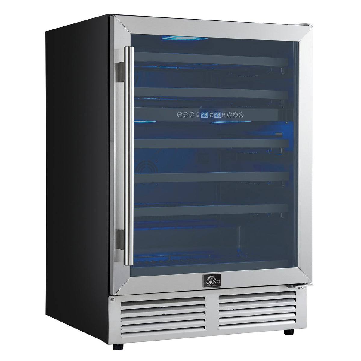 FORNO FWCDR6634-24S Bacchino 24 Inch Wine Cooler, Stainless Steel