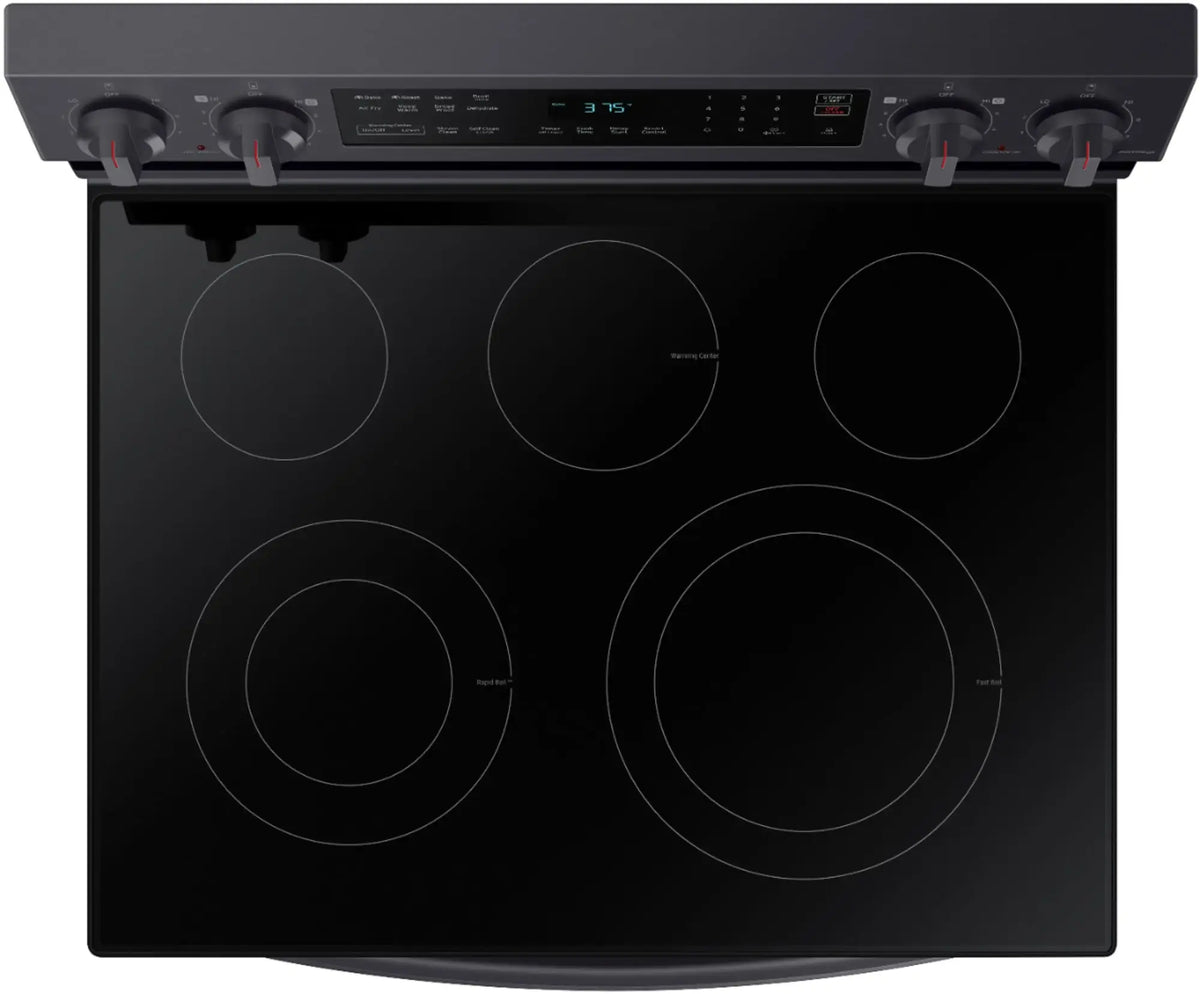 SAMSUNG NE63A6511SG/AA 6.3 cu. ft. Freestanding Electric Range with WiFi, No-Preheat Air Fry &amp; Convection - Black Stainless Steel