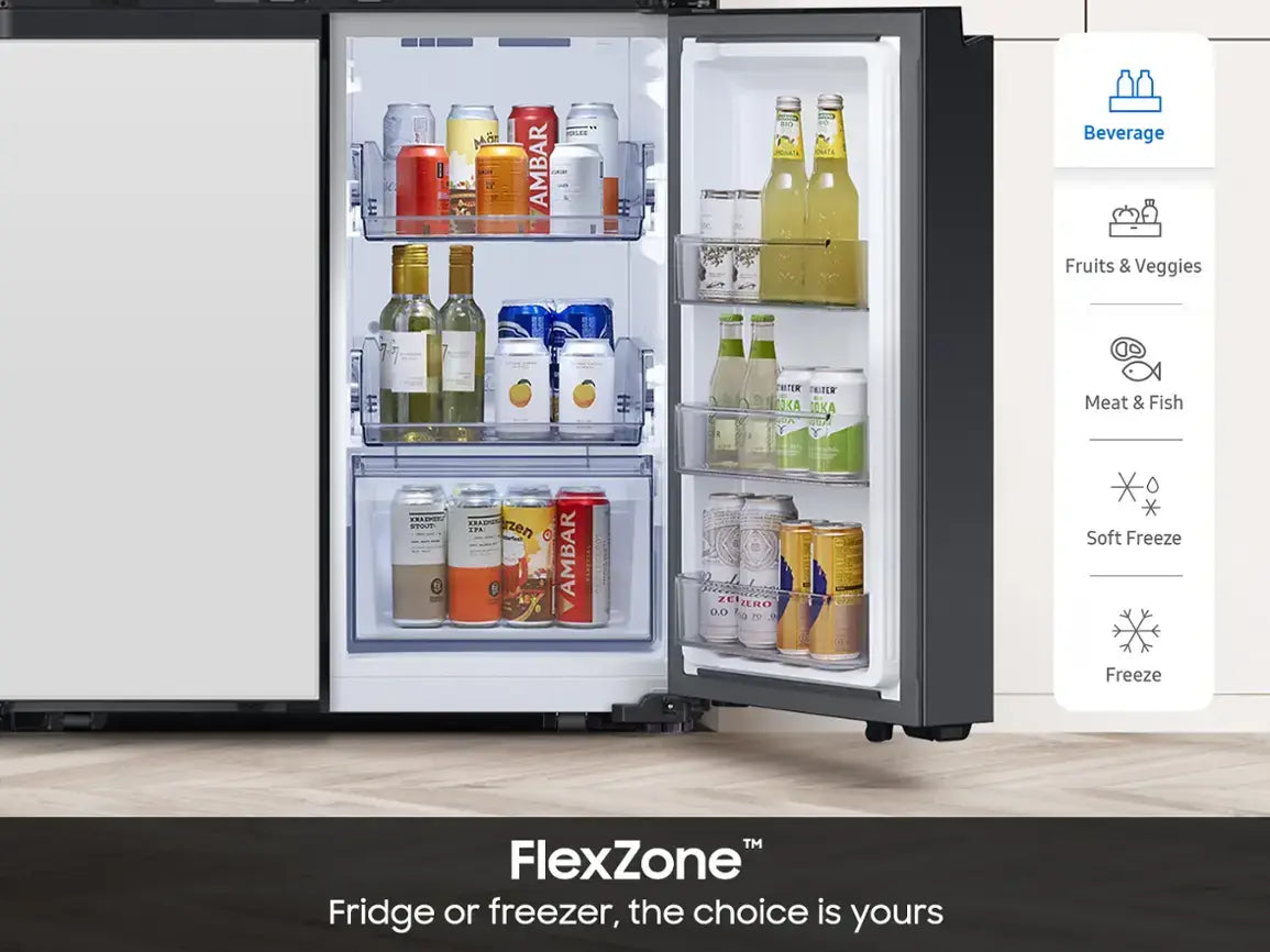SAMSUNG RF29DB990012AA Bespoke Counter Depth 4-Door Flex™ Refrigerator (29 cu. ft.) with AI Family Hub™
