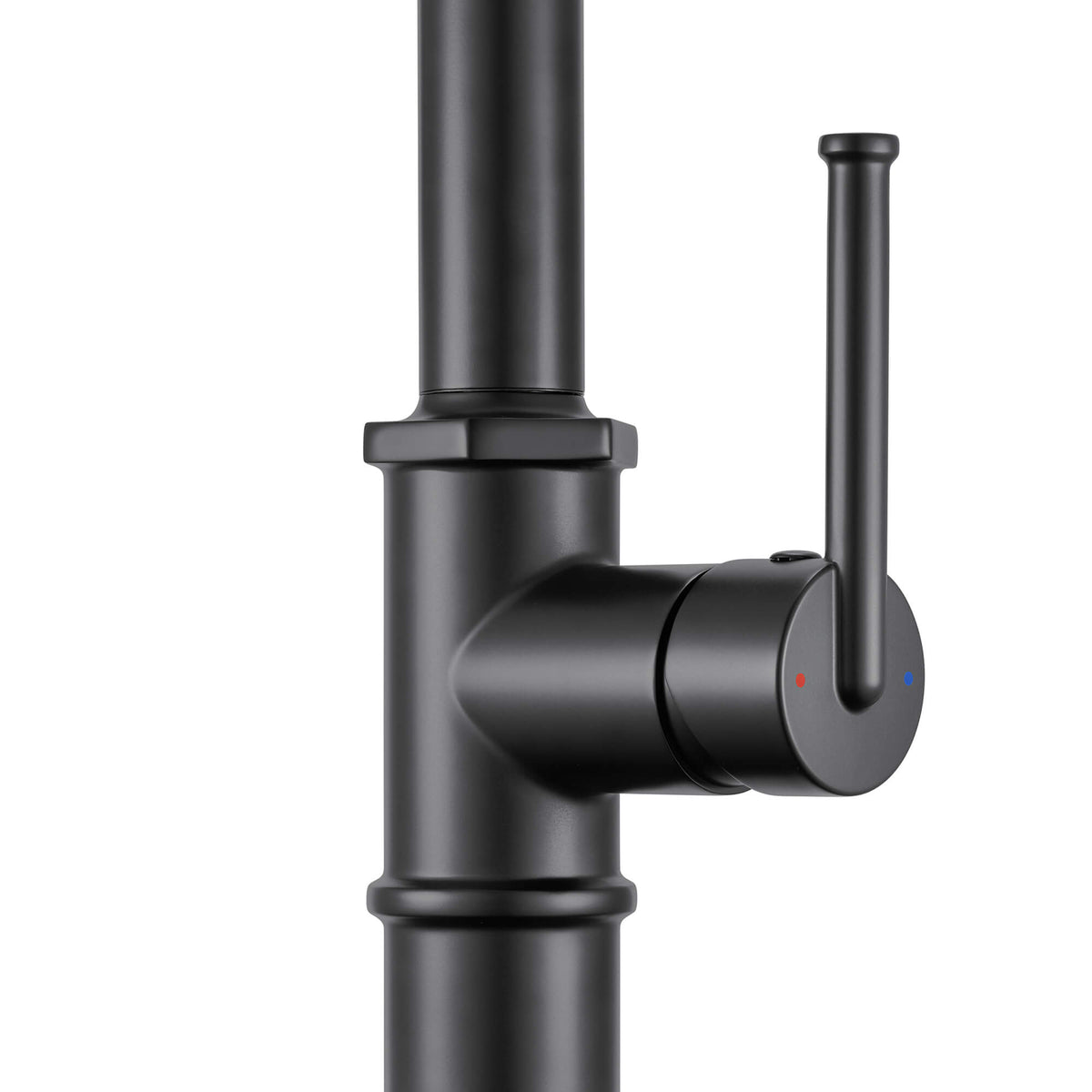 RUVATI RVF1239MB Idris Pull Down Kitchen Faucet Transitional Modern with Sprayer in Matte Black