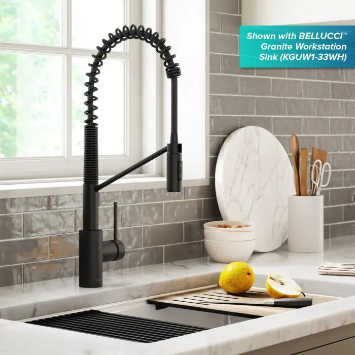 KRAUS KPF-2631MB Oletto™ Commercial Style Pull Down Kitchen Faucet in Matte Black