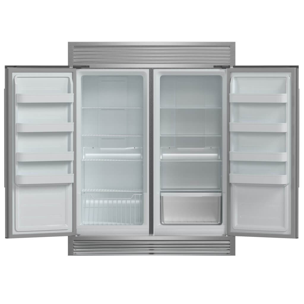 FORNO Rizzuto 2-Piece 56-Inch Convertible Refrigerator, 27.6 cu.ft. with Decorative Grill – 60-Inch Wide