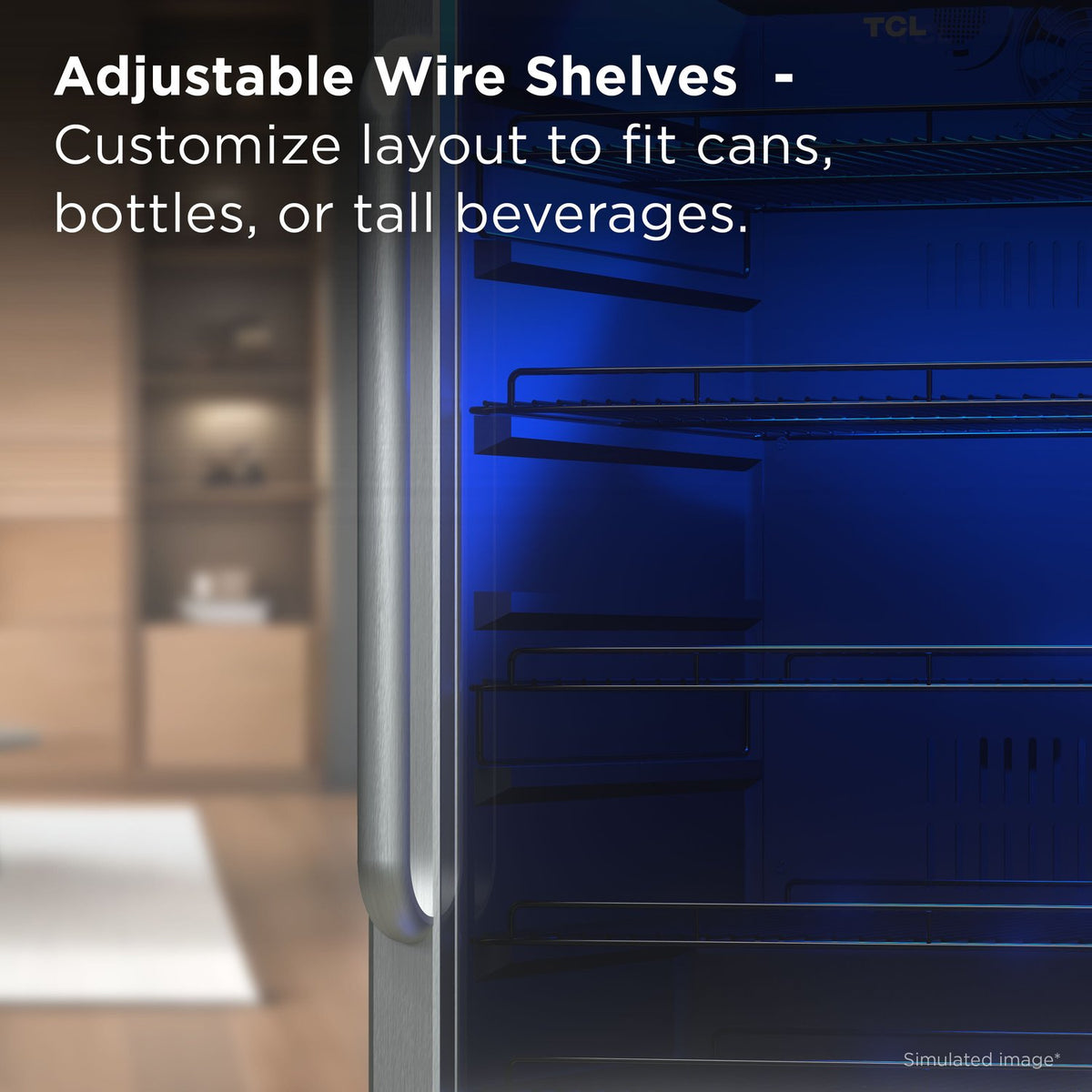 TCL TRV161BAS 161 Can Single Temperature Zone Built-In Beverage Cooler - Stainless