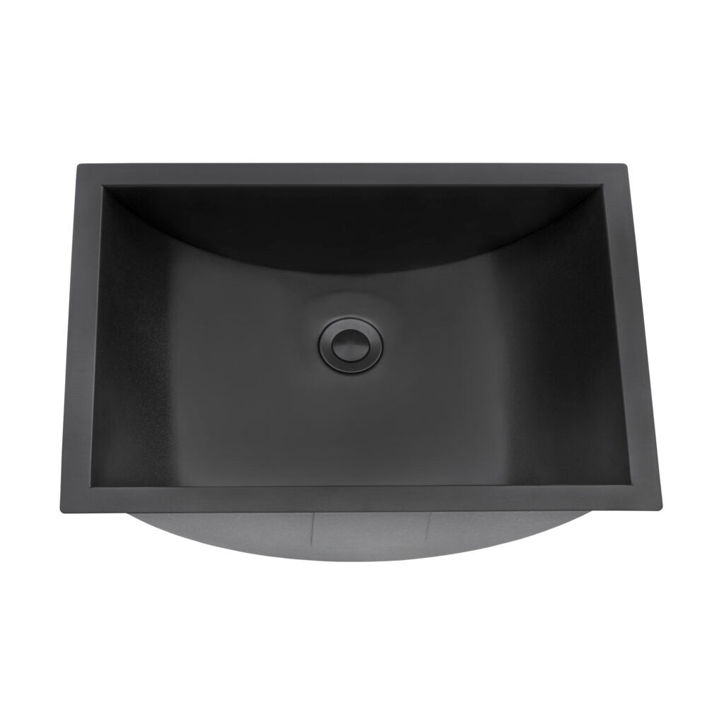 RUVATI RVH6107BL 16 x 11 inch Gunmetal Black Undermount Sink Stainless Steel