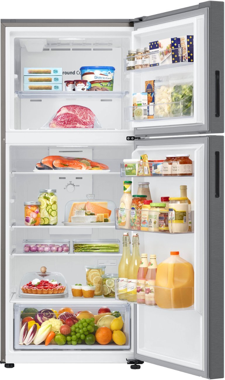 SAMSUNG RT16A6195SR/AA 15.6 cu. ft. Top Freezer Refrigerator with All-Around Cooling in Stainless Steel