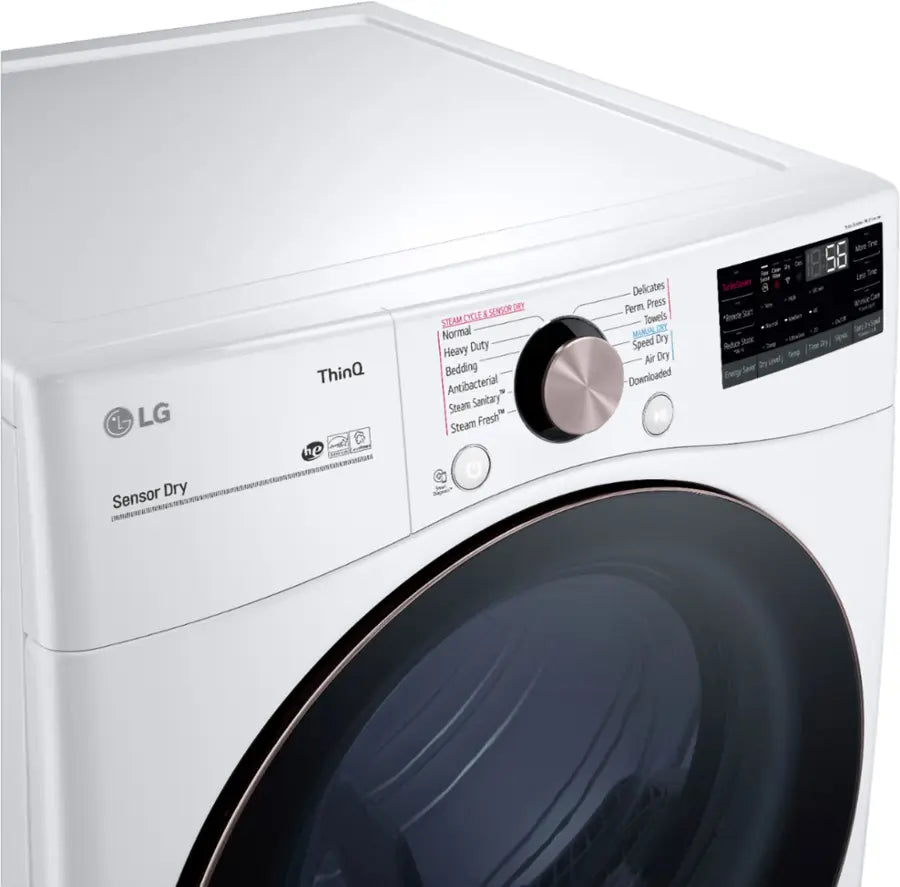 LG 7.4 cu. ft. Large Capacity Front Load Electric Dryer - White