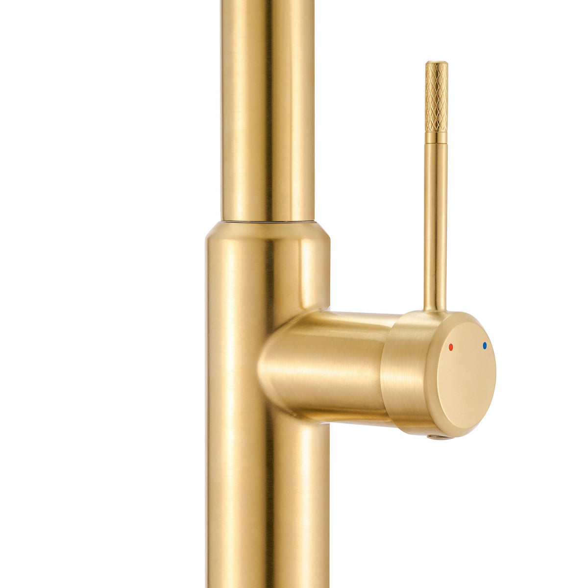 RUVATI RVF1237SG Vestia Pull Down Kitchen Faucet Knurled Modern in Brushed Gold