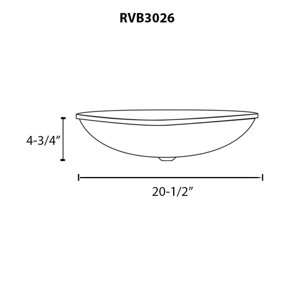 RUVATI RVB3026 20 inch Murano Glass Art Drop In Decorative Pattern Sink