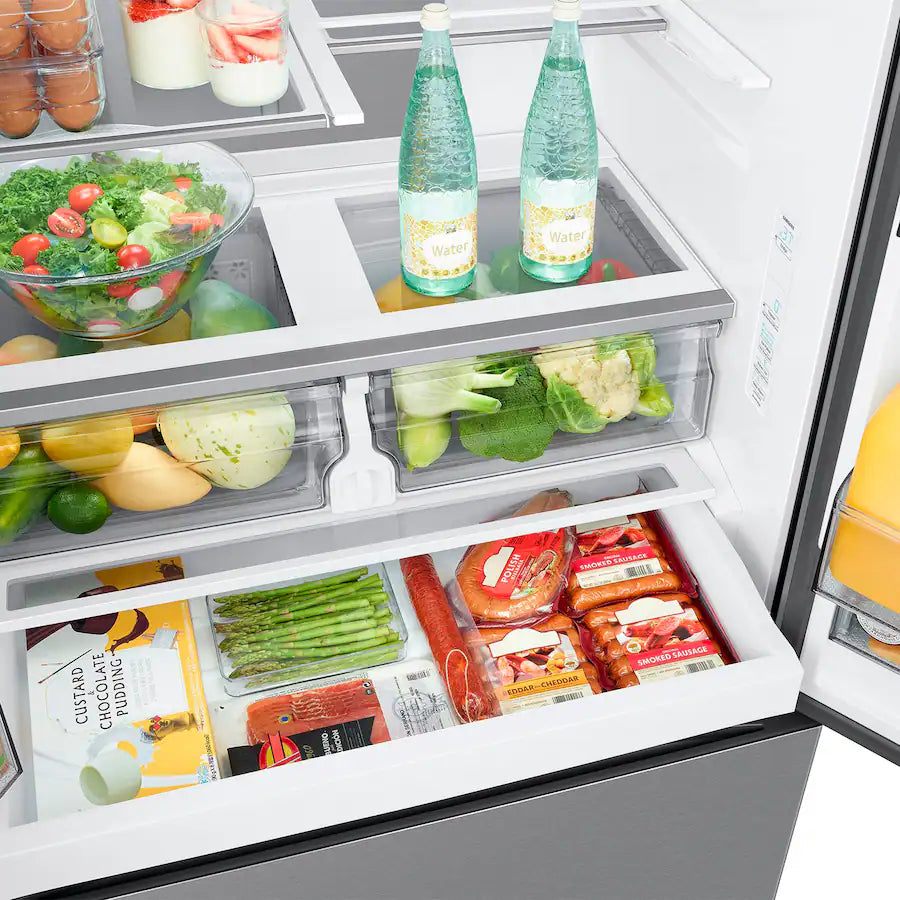 SAMSUNG RF32CG5900SRAA 30 cu. ft. 3-Door French Door Smart Refrigerator with Family Hub - Stainless Steel