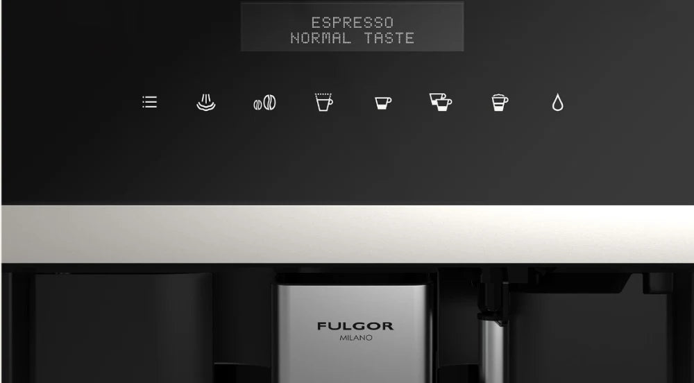 FULGOR MILANO F7BC24B1 24&quot; BUILT-IN COFFEE MACHINE BLACK GLASS