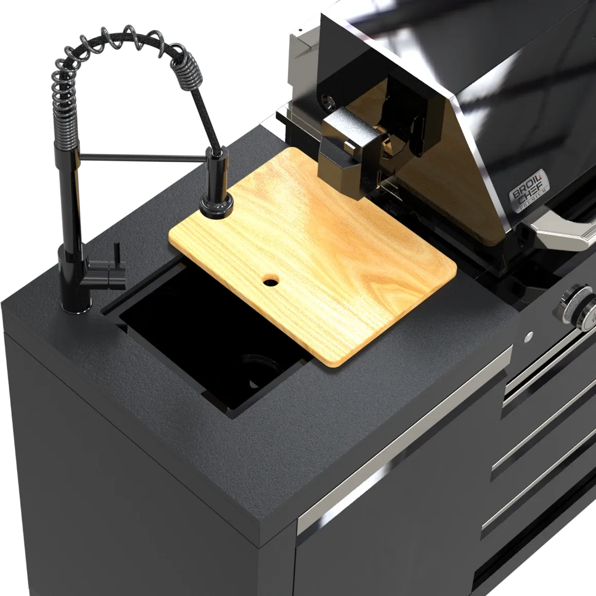 BROIL CHEF Yosemite 6 Burner Black S/S Suite