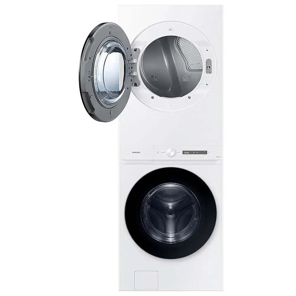 SAMSUNG WH46DBH100EWA3 Bespoke 4.6 cu. ft. AI Laundry Hub™ Washer &amp; Electric Dryer in White