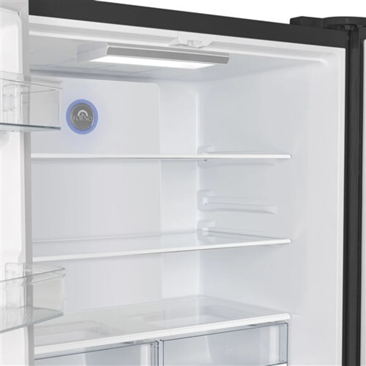 FORNO Moena Espresso 36-Inch Black French Door Refrigerator