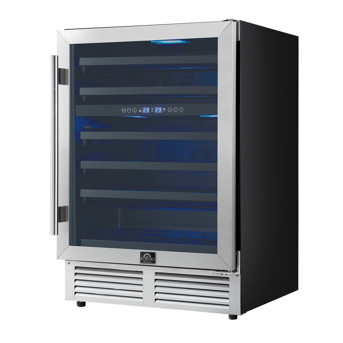 FORNO FWCDR6634-24S Bacchino 24 Inch Wine Cooler, Stainless Steel