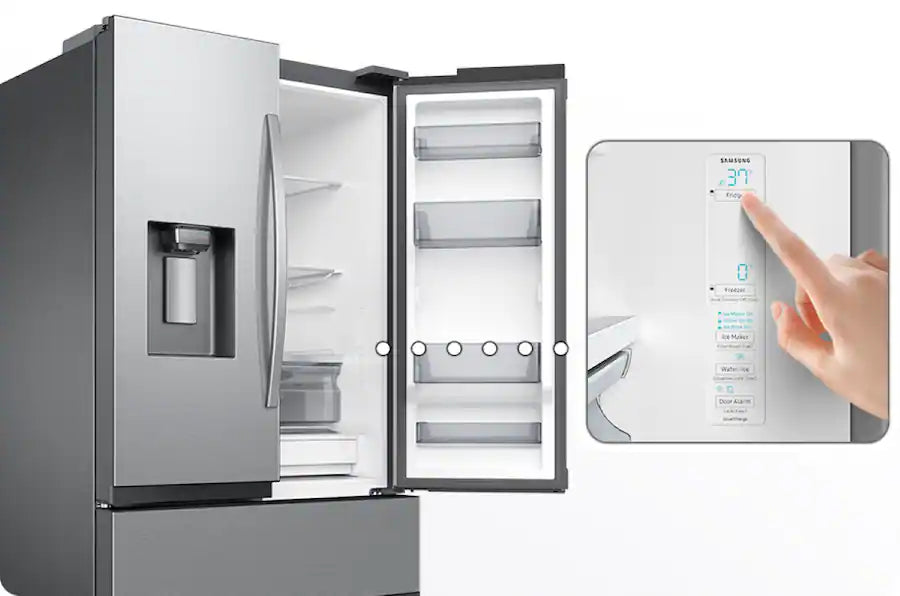 SAMSUNG RF32CG5900SRAA 30 cu. ft. 3-Door French Door Smart Refrigerator with Family Hub - Stainless Steel