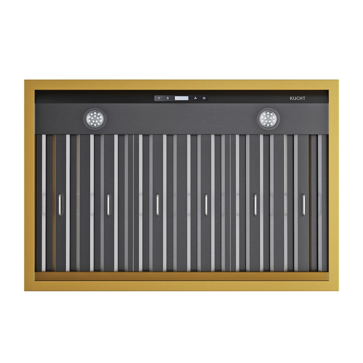 KUCHT KRH36TG 30&quot; Gemstone Pro-Style Range Hood-Dark Stainless Steel with Gold