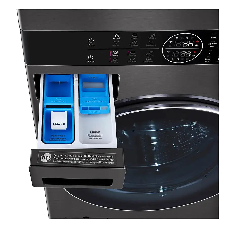 LG WashTower  5.0 cu. ft. Front Load Washer and 7.8 cu. ft. Electric Ventless Heat Pump Dryer