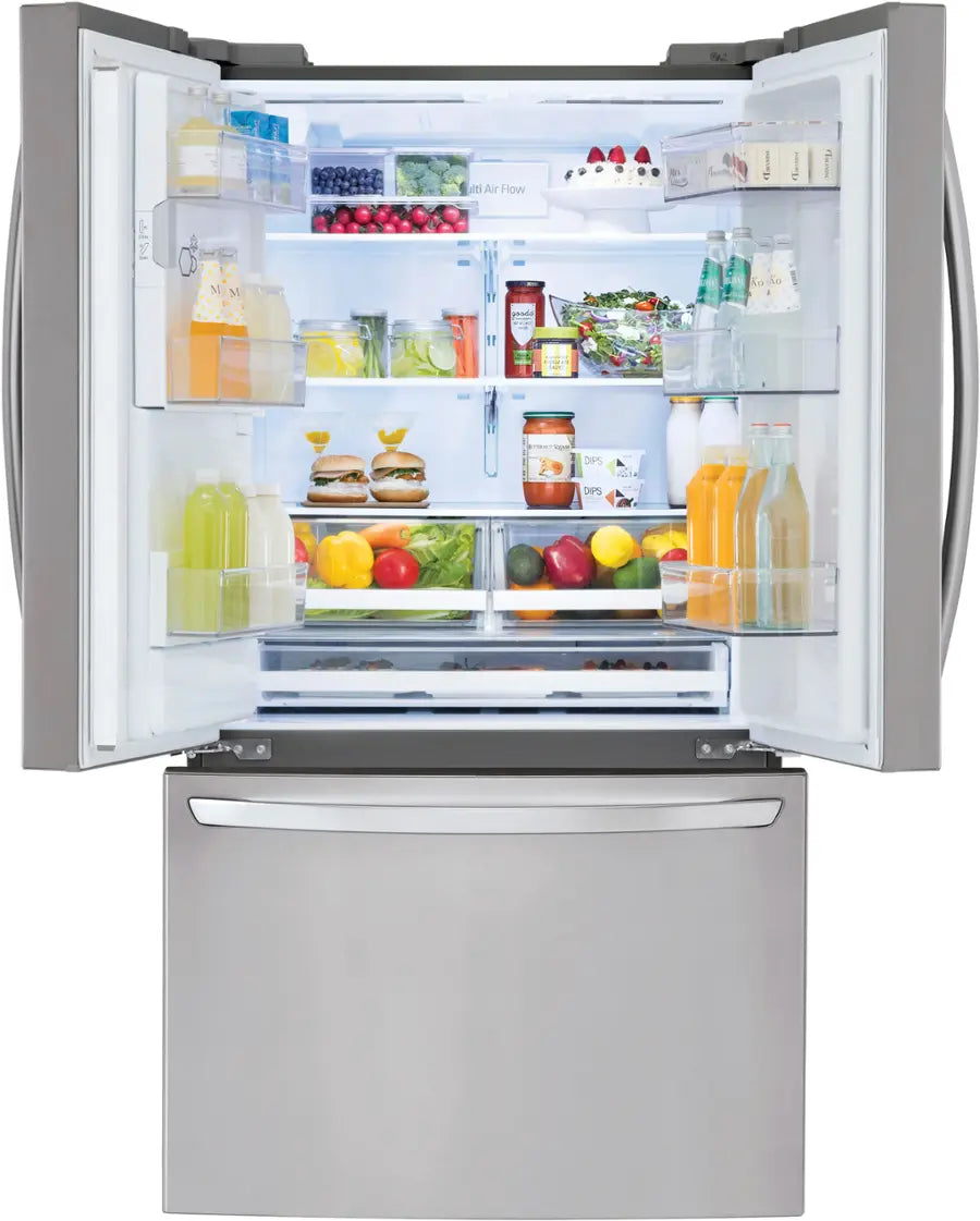 LG 28 cu. ft. 3 Door French Door, Standard Depth, Ice and Water with Single Ice Maker