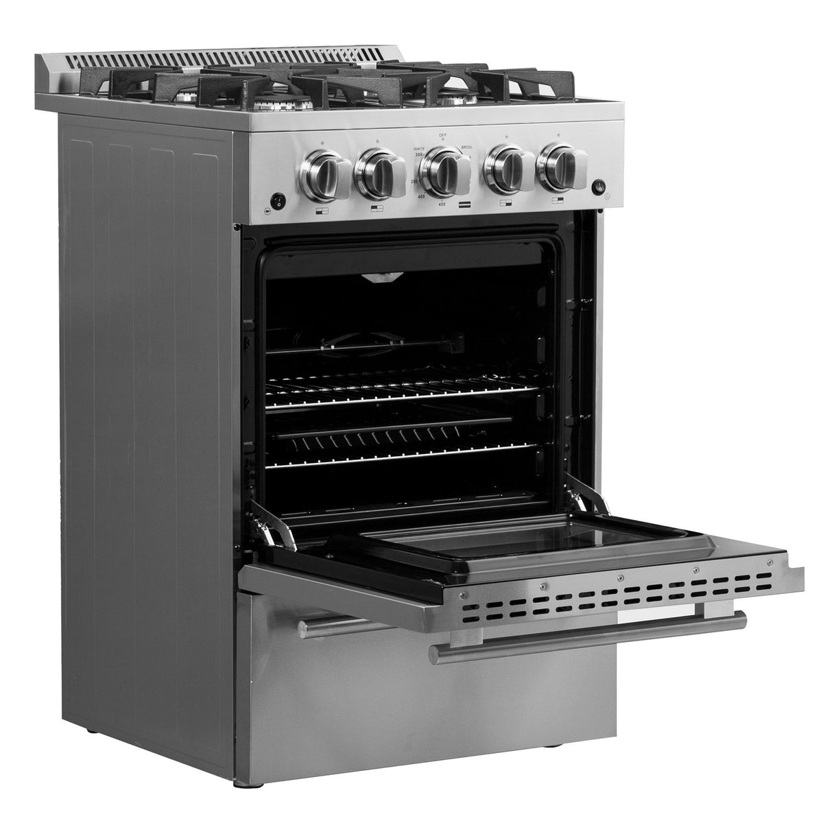 FORNO FFSGS6272-24 24" / 2.3 CF Gas Range - Stainless