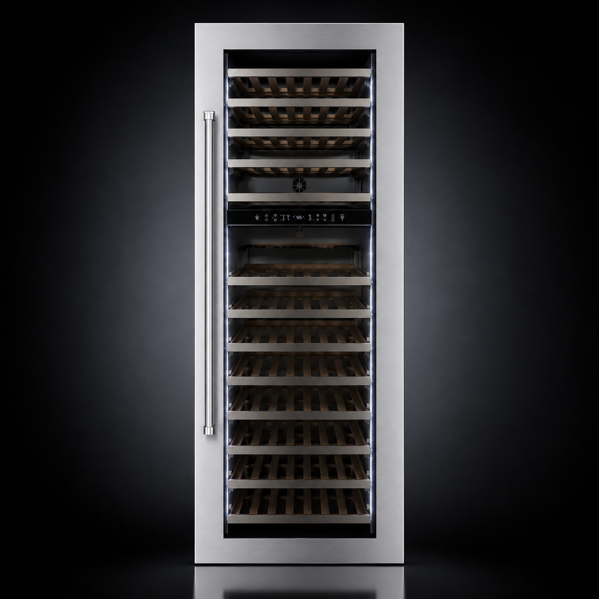 KUCHT K240W-SS 24-in Built-in Three Zones Wine Cooler - Stainless Door