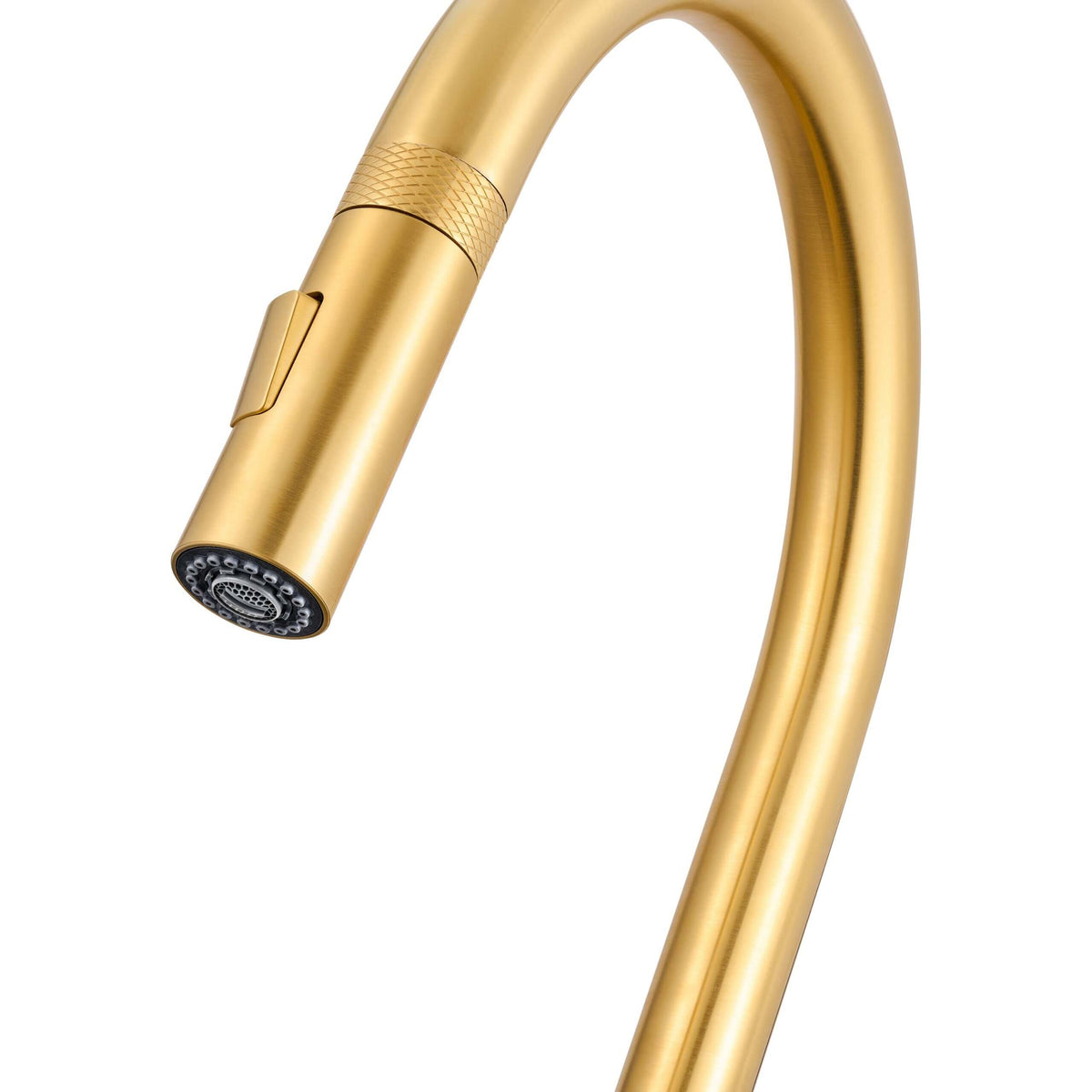 RUVATI RVF1237SG Vestia Pull Down Kitchen Faucet Knurled Modern in Brushed Gold