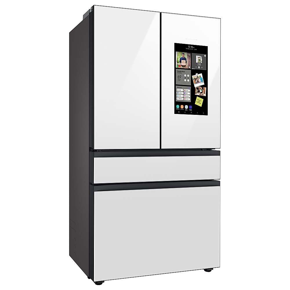 SAMSUNG RF23BB890012AA Bespoke Counter Depth 4-Door French Door Refrigerator (23 cu. ft.) with Family Hub™ in White Glass