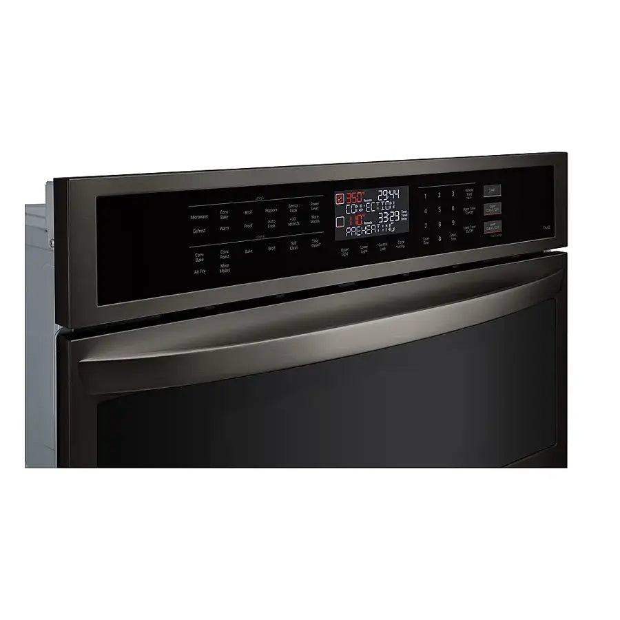 LG Smart Combination Wall Oven with Convection and Air Fry - Black Stainless
