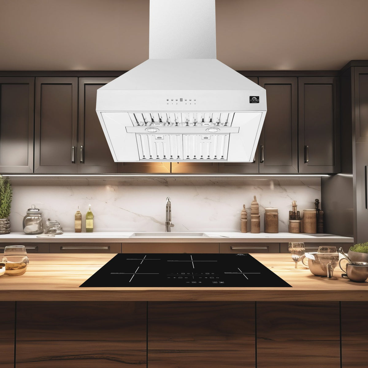 FORNO FRHIS5129-30 30" Island Range Hood - Stainless