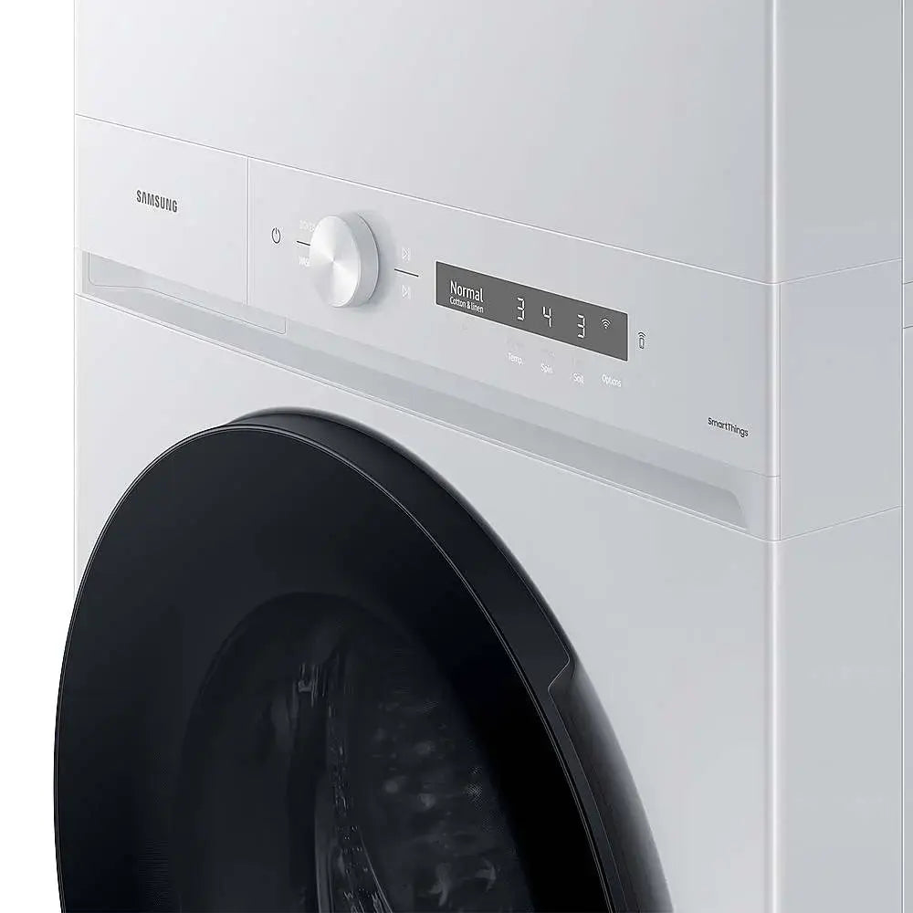SAMSUNG WH46DBH100EWA3 Bespoke 4.6 cu. ft. AI Laundry Hub™ Washer &amp; Electric Dryer in White