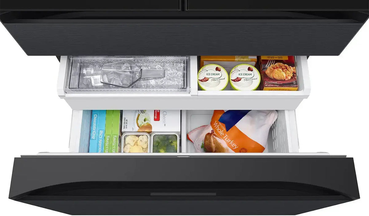 SAMSUNG RF90F23AECEAA 23 cu. ft. Counter Depth 4-Door French Door Refrigerator with AI Family Hub™