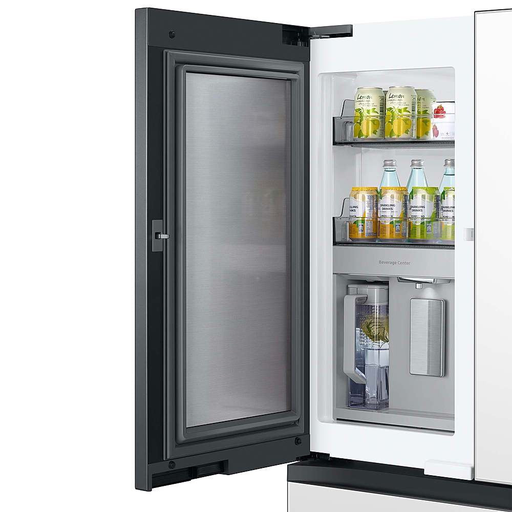 SAMSUNG RF23BB890012AA Bespoke Counter Depth 4-Door French Door Refrigerator (23 cu. ft.) with Family Hub™ in White Glass