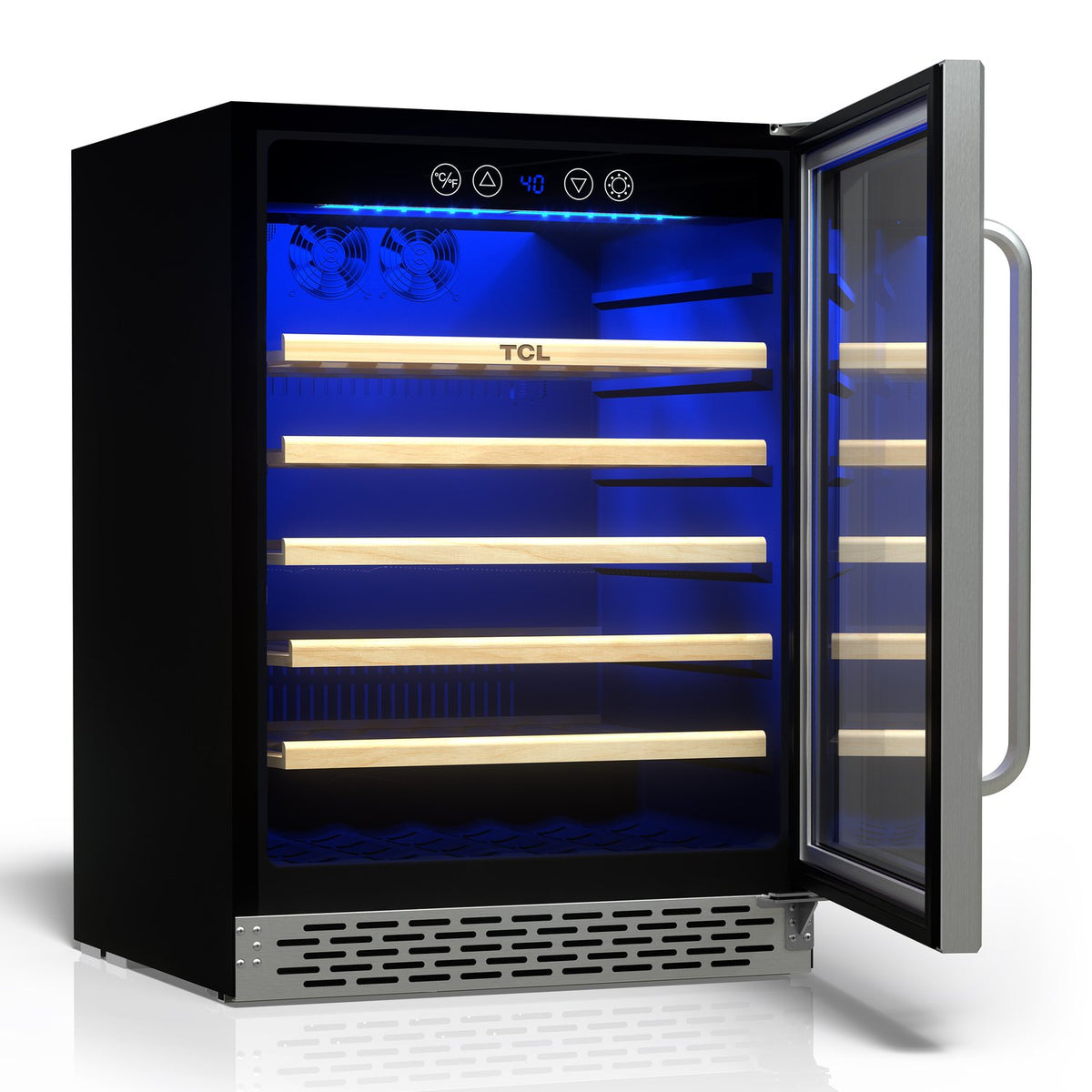 TCL TRW52B7AS 52 Bottle Single Temperate Zone Built-In Wine Cooler